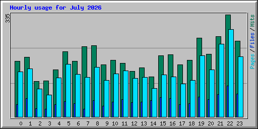 Hourly usage for July 2026
